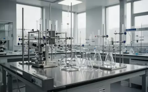 Ein steriler, hochmoderner Laborraum mit Edelstahleinrichtung und Glasgeräten in einer Industrieumgebung. - Foto: über boerse-global.de