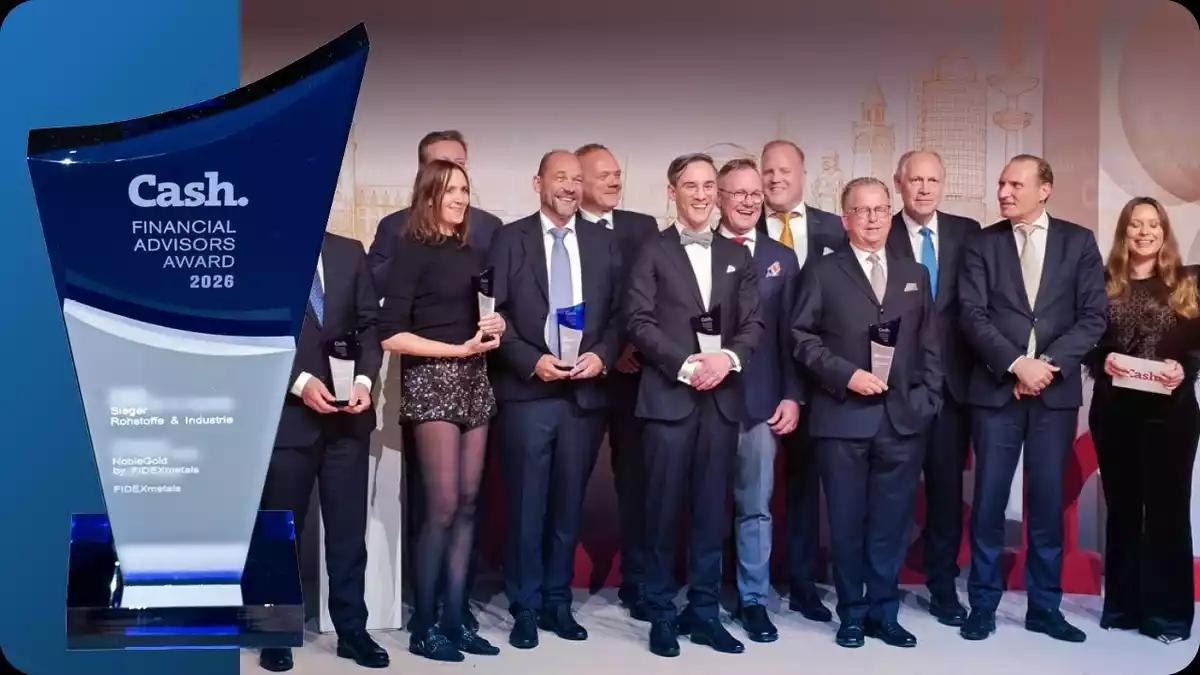 Wenn Gold seine Geschichte erzählen muss / NobleGold by FIDEXmetals erhält den Cash. Financial Advisors Award 2026 / Fast zeitgleich verbietet die Schweiz den Handel mit Gold sudanesischer Herkunft - Bild: presseportal.de