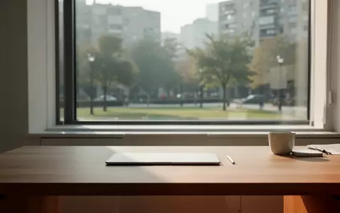Ein minimalistischer Arbeitsplatz mit einem Holztisch in einem hellen, ruhigen Raum bei Tageslicht. - Foto: über boerse-global.de