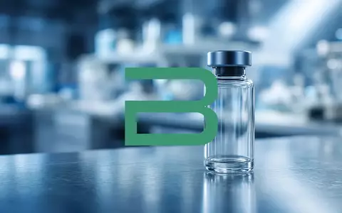Abstraktes, professionelles Labor-Ambiente mit einer Glasphiole vor unscharfem wissenschaftlichem Hintergrund. - Foto: über boerse-global.de