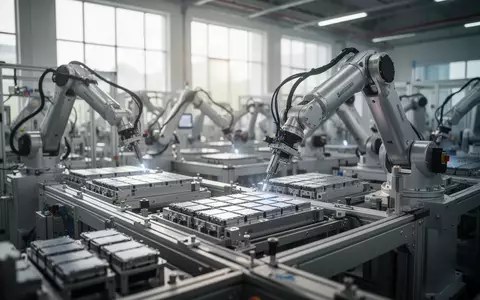 Moderne Produktionsanlage für Lithium-Ionen-Batterien mit automatisierten Fertigungsstraßen. - Foto: über boerse-global.de