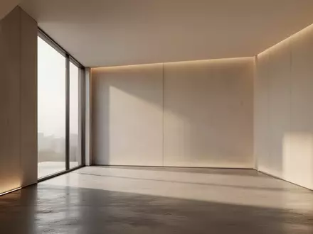 Ein minimalistischer, moderner Innenraum mit klaren architektonischen Linien und natürlichem Licht. - Foto: über boerse-global.de