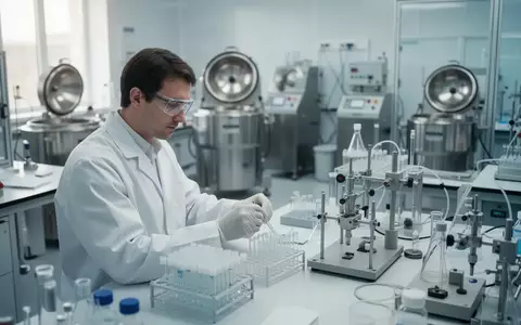 Ein Forscher in einem modernen Labor arbeitet mit medizinischen Proben in einer sterilen Umgebung. - Foto: über boerse-global.de