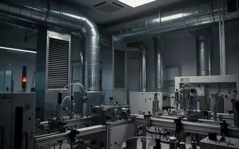 Ein technisches Labor mit industriellen Belüftungssystemen und präzisen Maschinenelementen in einer modernen Umgebung. - Foto: über boerse-global.de