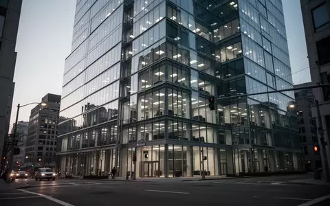 Ein modernes Bürogebäude in der Dämmerung, das ein Unternehmen repräsentiert. - Foto: über boerse-global.de