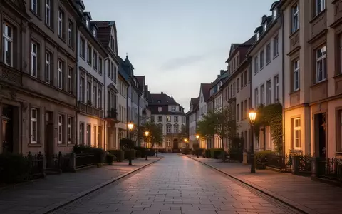 Historische Wohnbebauung in einer deutschen Stadt bei Dämmerung zur Veranschaulichung regionaler Vermögensstrukturen. - Foto: über boerse-global.de