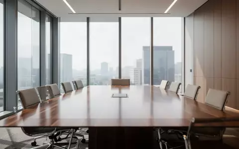 Ein leerer, moderner Konferenzraum in einem Bürogebäude mit natürlichem Lichteinfall. - Foto: über boerse-global.de