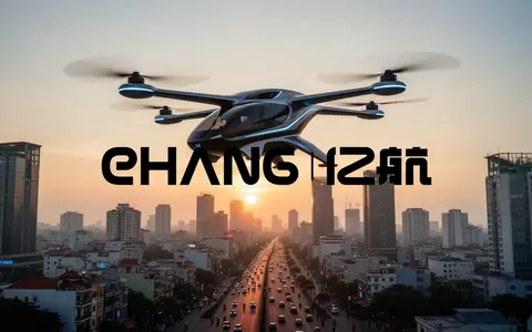 Futuristisches autonomes Fluggerät über einer modernen vietnamesischen Stadt bei Sonnenuntergang. - Foto: über boerse-global.de