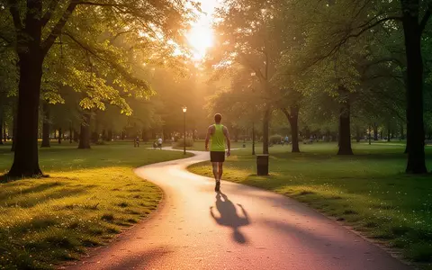 Ein sonnendurchfluteter Weg in einem Park, der zu Bewegung und einem gesunden Lebensstil anregt. - Foto: über boerse-global.de