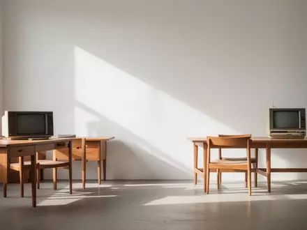 Ein minimalistischer, sonnendurchfluteter Raum, der ein Gefühl von Nostalgie und technologischem Wandel vermittelt. - Foto: über boerse-global.de