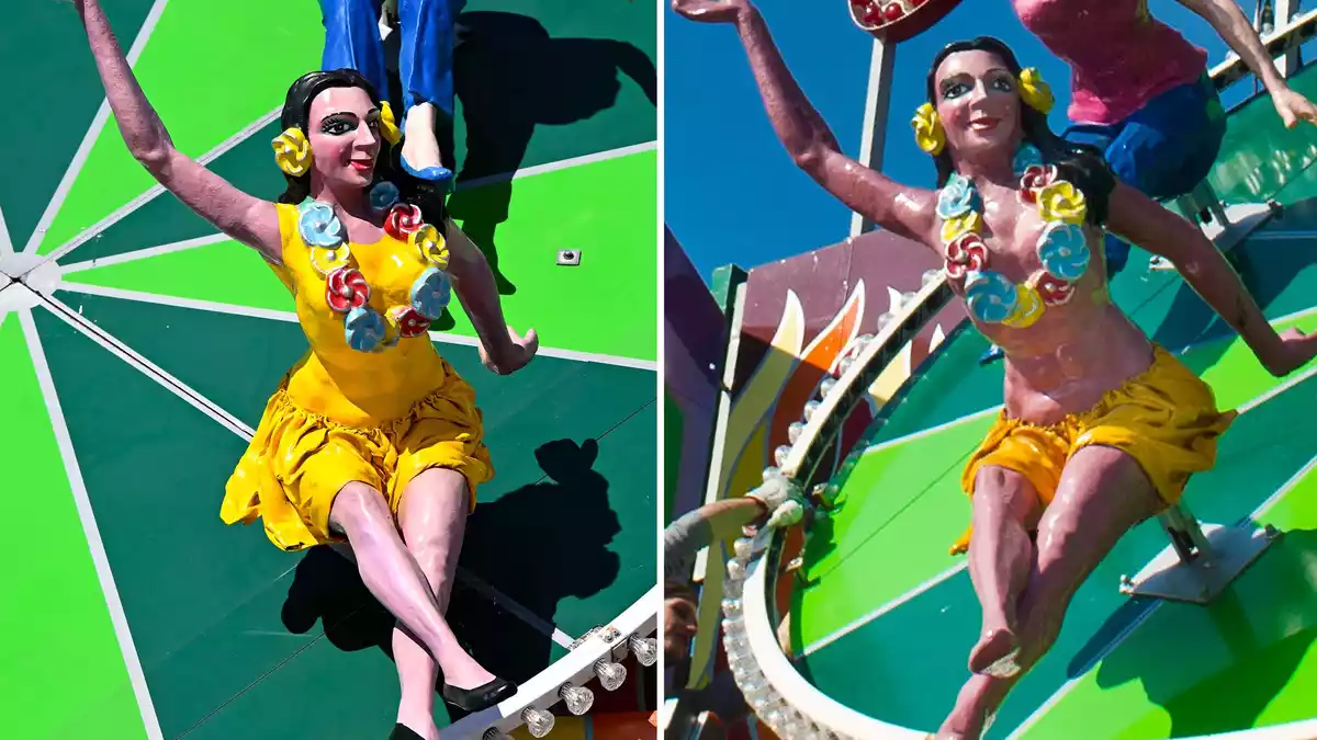 Nachher links, vorher rechts: Die Frauenfigur hält sich nun bedeckter. (Archivbild) - Bild: Victoria Bonn-Meuser, Sven Hoppe/dpa