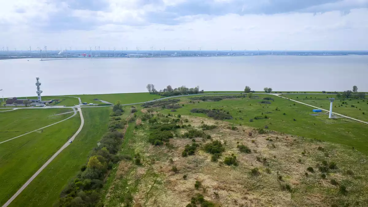Seit Jahren gibt es Überlegungen von Stadt und Land, wie der Rysumer Nacken zur Entwicklung des Hafens genutzt werden kann. (Archivbild) - Bild: Sina Schuldt/dpa