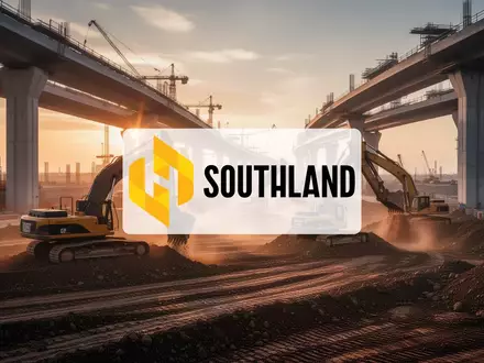 Moderne Großbaustelle mit schweren Baumaschinen bei Sonnenaufgang als Symbol für industrielle Infrastrukturprojekte. - Foto: über boerse-global.de
