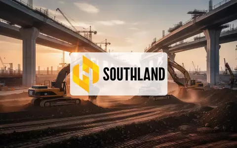 Moderne Großbaustelle mit schweren Baumaschinen bei Sonnenaufgang als Symbol für industrielle Infrastrukturprojekte. - Foto: über boerse-global.de