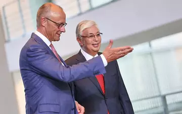 Friedrich Merz und Kassym-Schomart Tokajew am 29.09.2026 - Foto: via dts Nachrichtenagentur