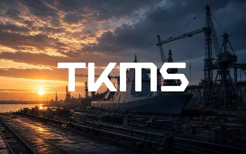 Moderne industrielle Werftanlage bei Sonnenuntergang mit Fokus auf maritime Stahlstrukturen und technologische Präzision. - Foto: über boerse-global.de