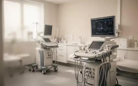 Ein minimalistisch eingerichtetes, helles Behandlungszimmer in einer HNO-Fachpraxis mit medizinischen Instrumenten. - Foto: ĂĽber boerse-global.de