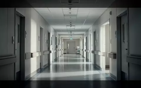 Ein leerer, modern gestalteter Krankenhausflur mit klaren architektonischen Linien und natürlichem Lichteinfall. - Foto: über boerse-global.de