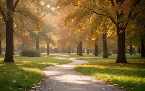 Ein sonnendurchfluteter Parkweg in einer herbstlichen Landschaft, der für einen aktiven Lebensstil steht. - Foto: über boerse-global.de