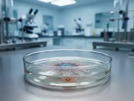 Eine wissenschaftliche Laborumgebung mit einer Petrischale und biologischen Proben in einem sterilen, klinischen Umfeld. - Foto: über boerse-global.de