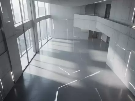 Ein minimalistischer, moderner Innenraum mit klaren Linien und weichem, natürlichem Licht, das durch große Fenster fällt. - Foto: über boerse-global.de