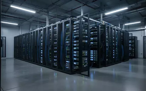 Moderne Glasfaser-Netzwerkinfrastruktur in einem hochtechnologischen Rechenzentrum mit leuchtenden Server-Racks. - Foto: über boerse-global.de