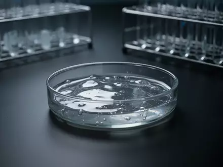 Eine Nahaufnahme einer Petrischale mit einer biologischen Probe in einem sterilen Labor auf einem dunklen Untergrund. - Foto: über boerse-global.de