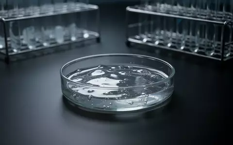 Eine Nahaufnahme einer Petrischale mit einer biologischen Probe in einem sterilen Labor auf einem dunklen Untergrund. - Foto: über boerse-global.de