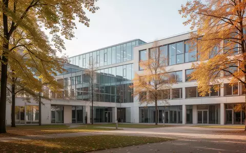 Modernes Universitätsgebäude auf dem Campus Hubland Nord in Würzburg im Herbstlicht - Foto: über boerse-global.de