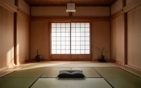 Minimalistischer Meditationsraum mit Holzelementen und sanftem Lichteinfall als Ort der inneren Einkehr. - Foto: über boerse-global.de