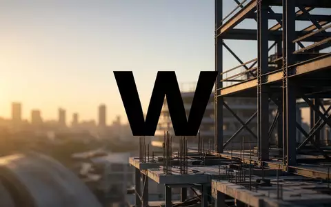 Abstrakte architektonische Baustelle bei goldenem Licht, die Wachstum und industrielle Stabilität symbolisiert. - Foto: über boerse-global.de