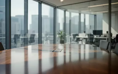 Modernes, helles Bürointerieur mit poliertem Konferenztisch und natürlichem Lichteinfall. - Foto: über boerse-global.de