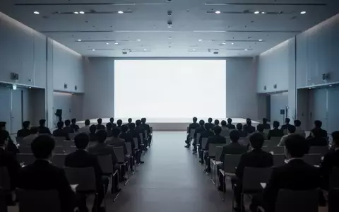 Moderne Konferenzhalle in Seoul mit unscharfen Silhouetten von Teilnehmern während eines Tech-Events. - Foto: über boerse-global.de