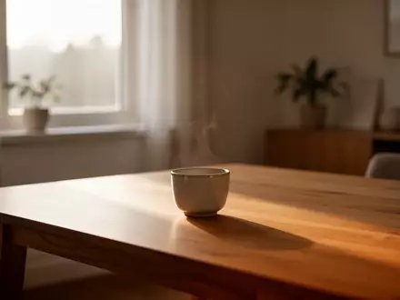 Ein minimalistisch eingerichteter, ruhiger Raum mit sanftem Tageslicht, der eine Atmosphäre von Ordnung und Klarheit vermittelt. - Foto: über boerse-global.de