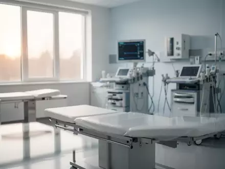 Ein moderner, heller Behandlungsraum in einer Klinik mit minimalistischer Einrichtung und klinischer Atmosphäre. - Foto: über boerse-global.de