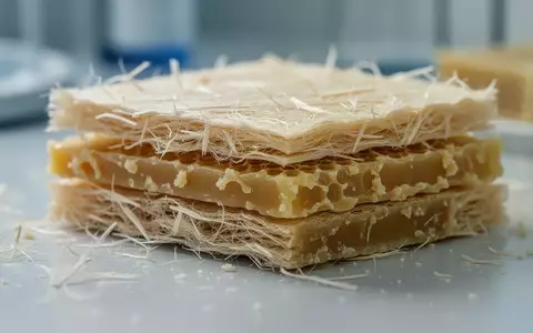 Nahaufnahme von Bienenwachs und Zellulosefasern auf einer Laboroberfläche als Symbol für biologisch abbaubare Materialien. - Foto: über boerse-global.de