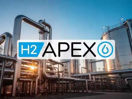 Industrielle Wasserstoff-Infrastruktur bei Sonnenaufgang als Symbol für den Sektor der erneuerbaren Energien. - Foto: über boerse-global.de