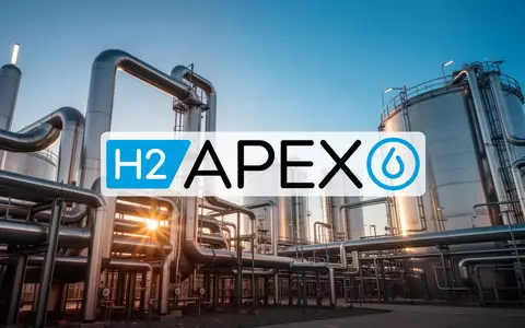 Industrielle Wasserstoff-Infrastruktur bei Sonnenaufgang als Symbol für den Sektor der erneuerbaren Energien. - Foto: über boerse-global.de