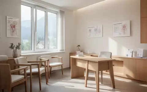 Ein heller, minimalistischer Behandlungsraum in einem modernen Gesundheitszentrum mit Tageslicht. - Foto: über boerse-global.de