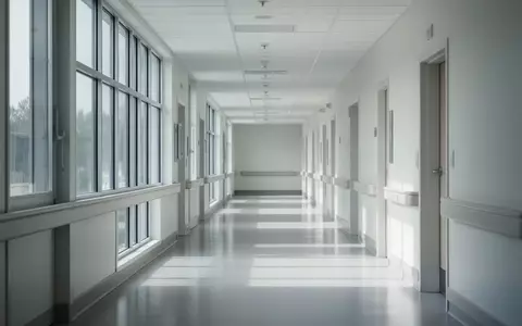 Ein heller, moderner Krankenhausflur mit natürlichem Lichteinfall und minimalistischer Architektur. - Foto: über boerse-global.de