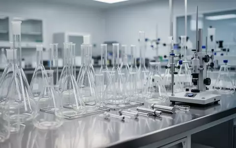 Ein modernes, steriles medizinisches Forschungslabor mit Laborgeräten auf einer Edelstahloberfläche. - Foto: über boerse-global.de