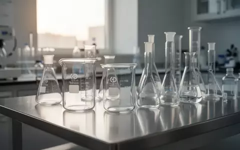 Leeres, modernes medizinisches Labor mit Glasgefäßen auf einem Edelstahltisch in sanftem Licht. - Foto: über boerse-global.de