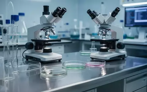 Ein steriler Labortisch mit medizinischen Forschungsgeräten in einer klinischen Umgebung. - Foto: über boerse-global.de