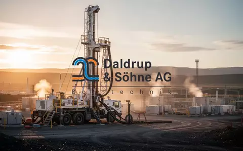 Industrielle Bohranlagen auf einer Baustelle bei Sonnenuntergang als Symbol für Geothermie und Energiegewinnung. - Foto: über boerse-global.de