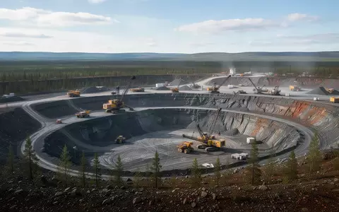 Ein modernes Uran-Bergwerk in einer weiten Naturlandschaft mit schwerem Industriegerät bei Tageslicht. - Foto: über boerse-global.de