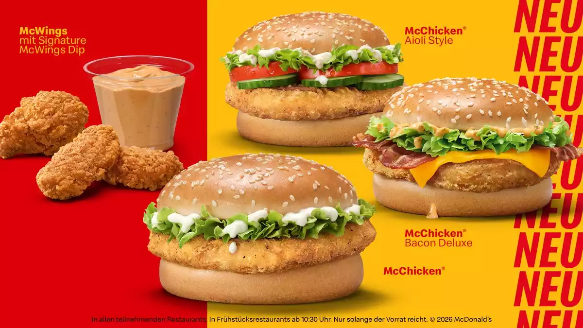 McDonald's Deutschland baut Chicken-Plattform weiter aus: McChicken® wird rund, Sortiment wächst - Bild: presseportal.de