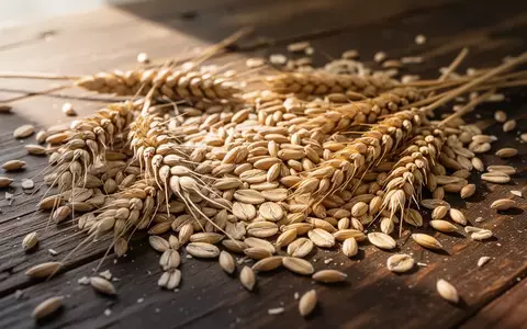 Eine Nahaufnahme von verschiedenen rohen Vollkorngetreidesorten auf einem dunklen Holztisch bei natürlichem Licht. - Foto: über boerse-global.de