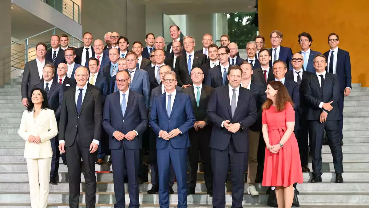 Die Initiative «Made for Germany», hier beim ersten Treffen im Juli 2025 im Kanzleramt, will Hunderte Milliarden in Deutschland investieren. (Archivbild) - Bild: Katharina Kausche/dpa