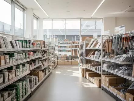 Ein ordentlich eingerichteter japanischer Baumarkt mit hellen Gängen und einer minimalistischen Warenpräsentation. - Foto: über boerse-global.de