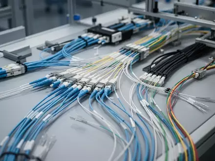 Nahaufnahme von hochwertigen Spezialkabeln und Industriewindungen auf einer modernen Werkbank. - Foto: über boerse-global.de